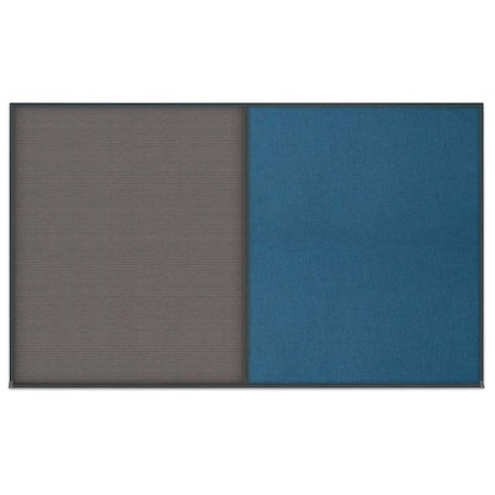 United Visual Products Single Door Radius Corkboard, 36"x36", Hea, UV7012RC-BLACK-BUFF UV7012RC-BLACK-BUFF